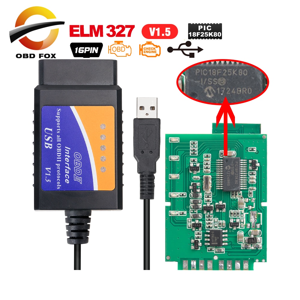 USB OBD2 ̺ ڴ ĳ,  ELM 327 V1.5 ..